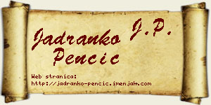 Jadranko Penčić vizit kartica